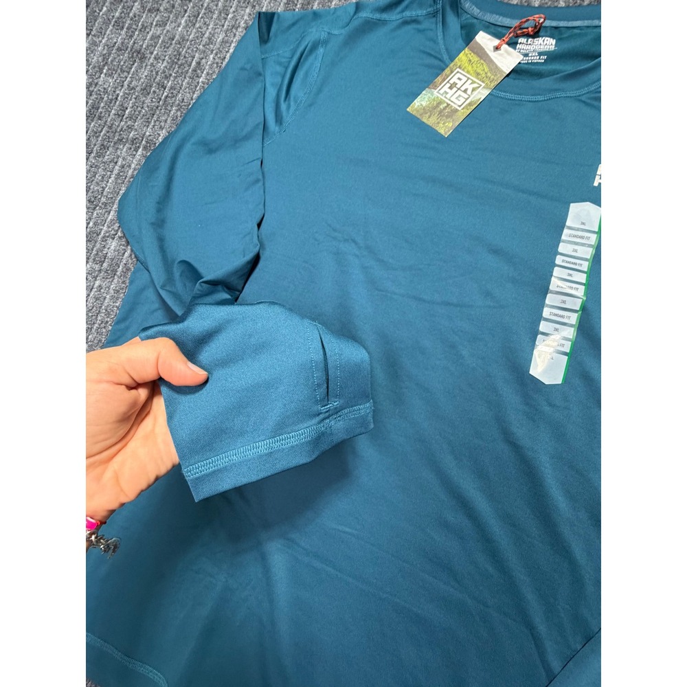 Men's AKHG Boar's Nest Base Layer Crew Shirt 3XL‎ Blue Sport Outdoors Athletic - Picture 2 of 7